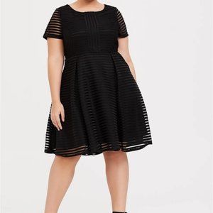 Torrid size 3 Shadow Stripe skater dress